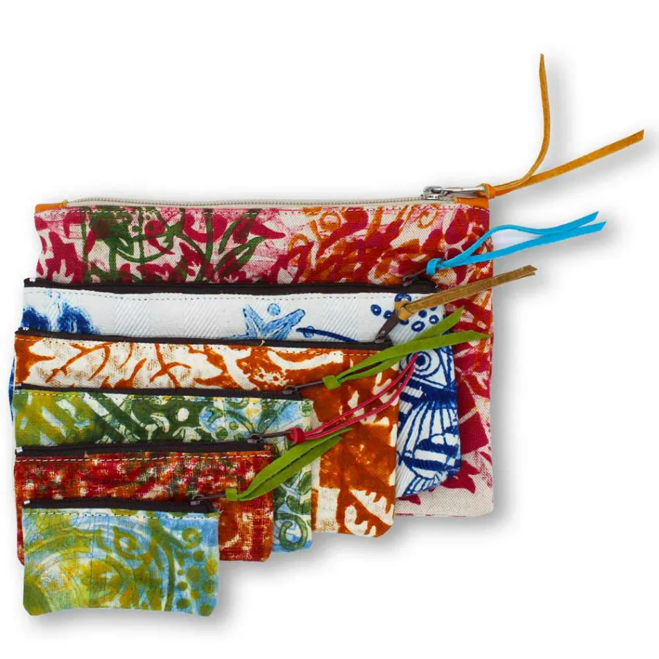 3 Hand Crafted High Quality Cotton Clutches - Viadurini by Marchi Viadurini