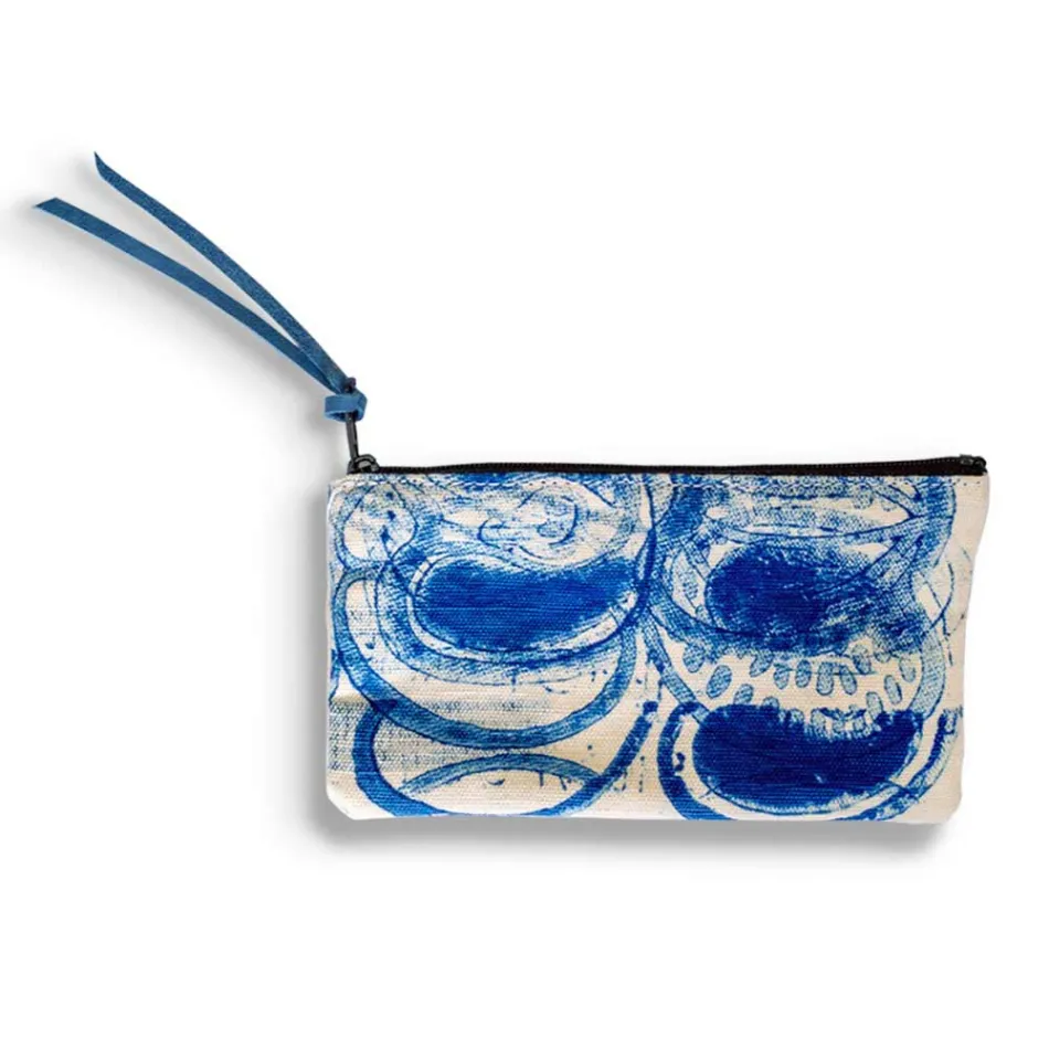 3 Hand-Printed Cotton Clutches in Unique Pieces - Viadurini by Marchi Viadurini