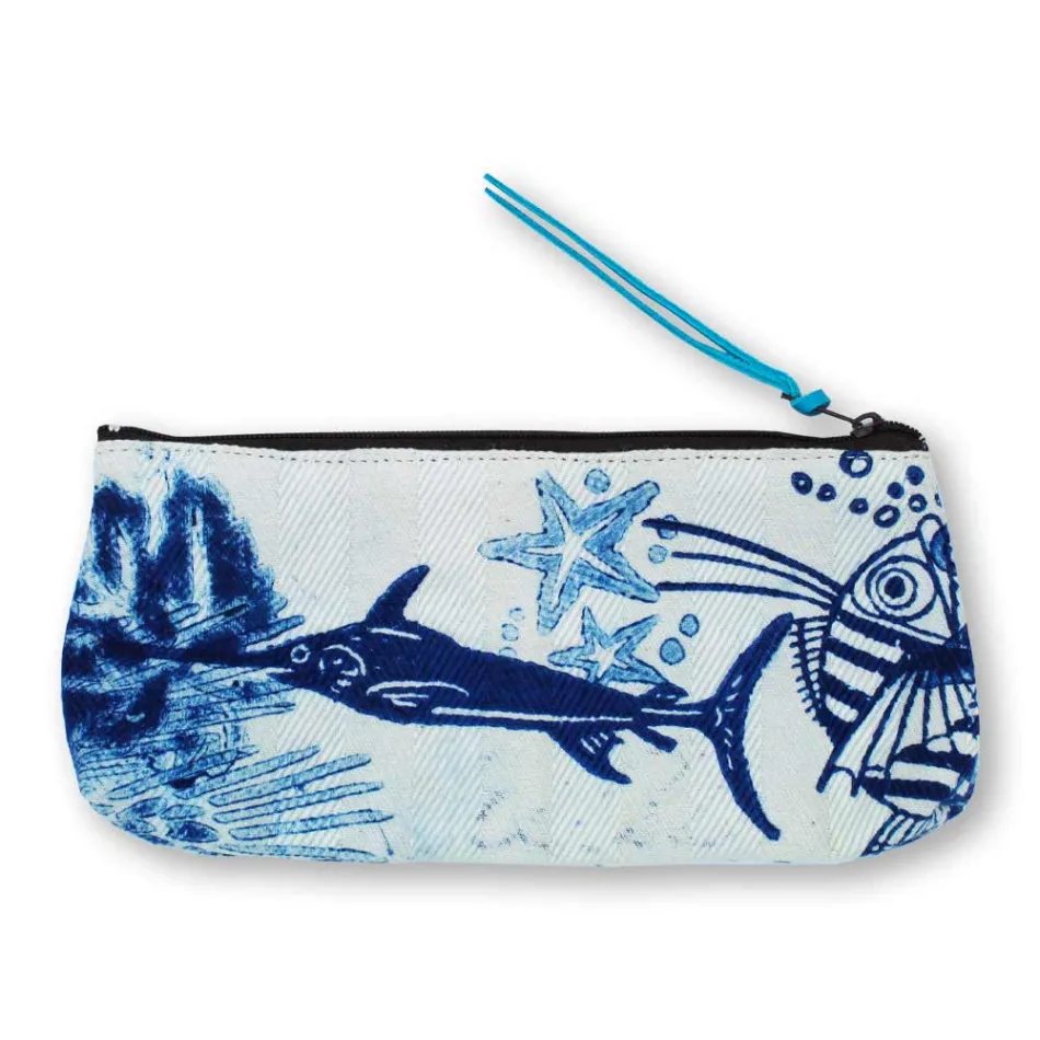 3 Hand-Printed Cotton Clutches in Unique Pieces - Viadurini by Marchi Viadurini