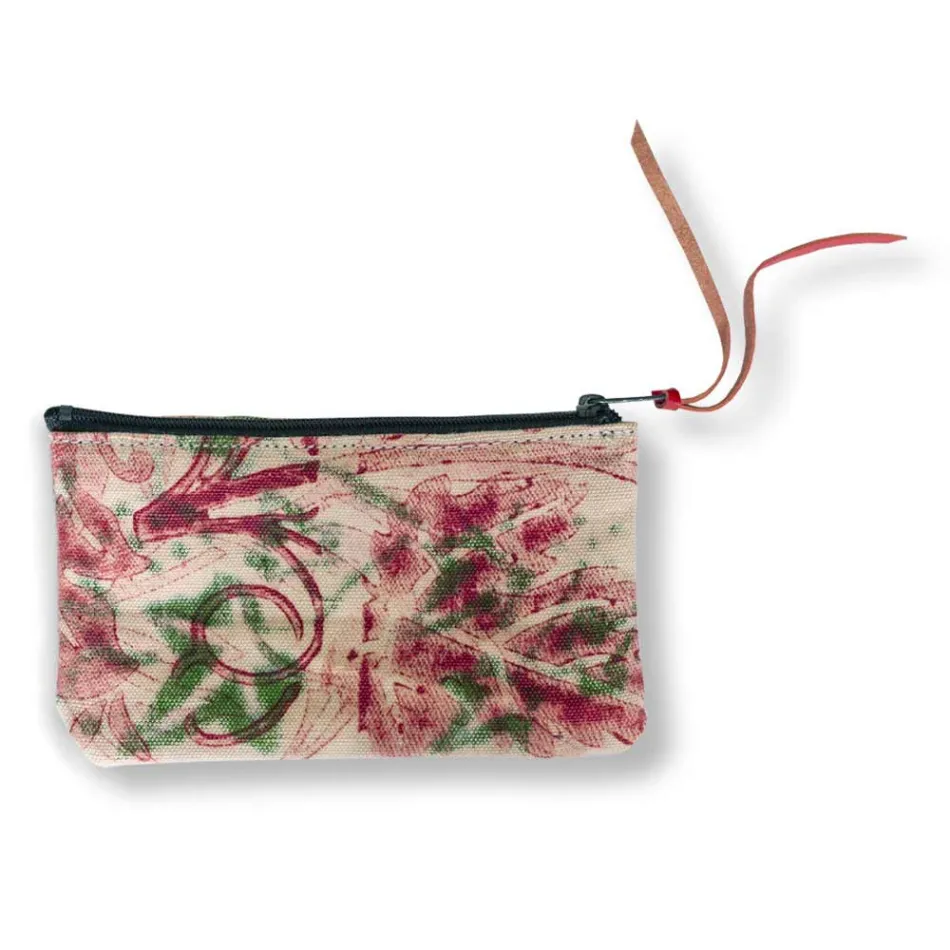3 Hand-Printed Cotton Clutches in Unique Pieces - Viadurini by Marchi Viadurini