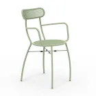 4 Metal Garden Armchairs of Different Colours Made in Italy - Hedge Viadurini