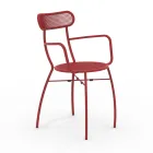 4 Metal Garden Armchairs of Different Colours Made in Italy - Hedge Viadurini