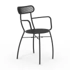 4 Metal Garden Armchairs of Different Colours Made in Italy - Hedge Viadurini