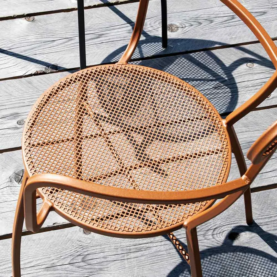 4 Metal Garden Armchairs of Different Colours Made in Italy - Hedge Viadurini