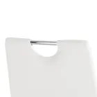 4 Chairs Completely Upholstered in White Synthetic Leather - Tulio Viadurini