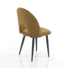 4 Indoor Chairs in Velvet Effect Fabric Different Colours - Corvina Viadurini