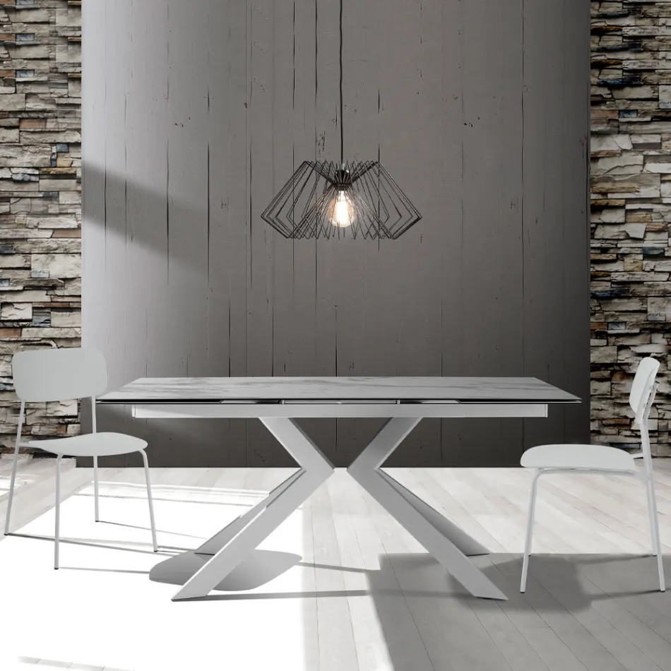 4 Dining Chairs in Steel and Polypropylene - Aquila Viadurini