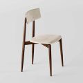 4 Dining Chairs in Solid Ash Wood and Fabric Made in Italy - Sulu