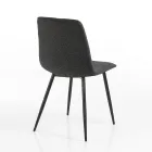 4 Dining Chairs in Easy Clean Fabric and Metal Legs - Lazio Viadurini