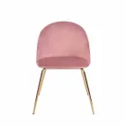 4 Design Chairs Upholstered in Velvet with Steel Structure Homemotion - Dania Viadurini