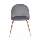 4 Design Chairs Upholstered in Velvet with Steel Structure Homemotion - Dania Viadurini