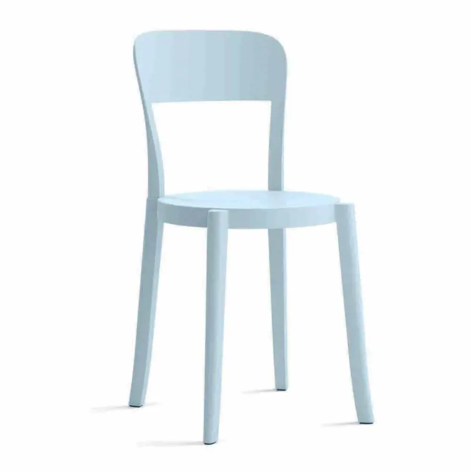4 Outdoor Stackable Polypropylene Chairs Made in Italy Design - Alexus Viadurini