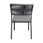 4 Stackable Aluminum and Rope Garden Chairs - Lunaris Viadurini