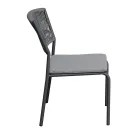 4 Stackable Aluminum and Rope Garden Chairs - Lunaris Viadurini