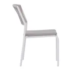 4 Stackable Aluminum and Rope Garden Chairs - Lunaris Viadurini