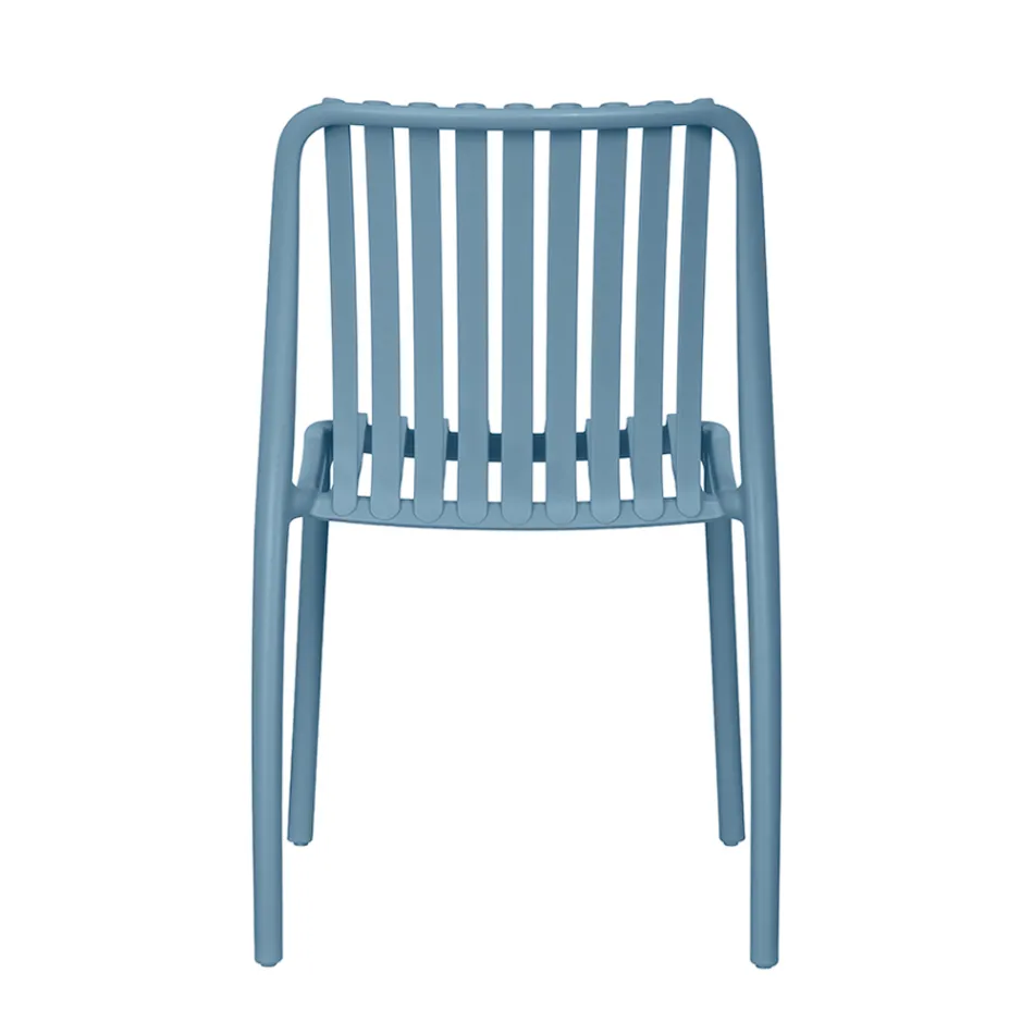 4 Stackable Garden Chairs in Polypropylene and Fiberglass - Orelia Viadurini