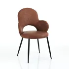 4 Synthetic Leather Chairs in Different Finishes - Amaranth Viadurini