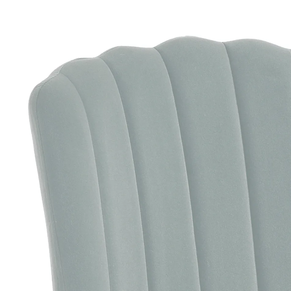 4 Chairs in Grey Velvet Effect Microfiber Fabric - Apricot Viadurini