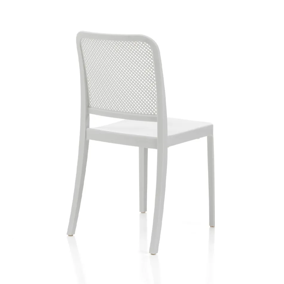4 Stackable Indoor and Outdoor Chairs in Polypropylene - Peacock Viadurini