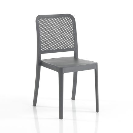 4 Stackable Indoor and Outdoor Chairs in Polypropylene - Peacock Viadurini