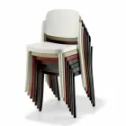 4 Modern Stackable Outdoor Chairs in Polypropylene Made in Italy - Bernetta Viadurini