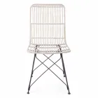 4 Dining Room Chairs in Steel and Weave by Kubu Homemotion - Kendall Viadurini