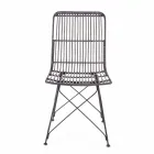 4 Dining Room Chairs in Steel and Weave by Kubu Homemotion - Kendall Viadurini