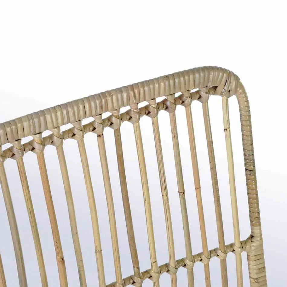 4 Dining Room Chairs in Steel and Weave by Kubu Homemotion - Kendall Viadurini