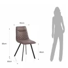 4 Chairs Upholstered in Aged Effect Synthetic Leather - Hydrogen Viadurini