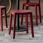 4 Outdoor Stackable Stools Design in Polypropylene Made in Italy - Anona Viadurini
