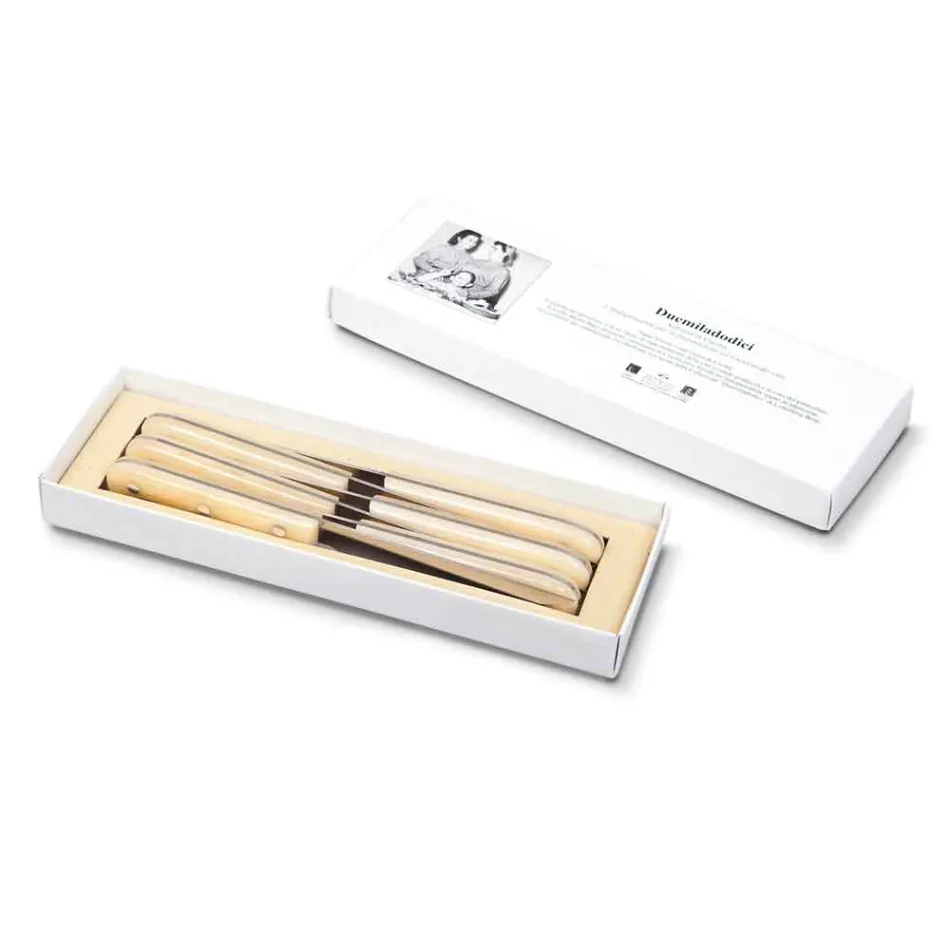 6 Table Knives 2012 Berti Stainless Steel Exclusive for Viadurini - Annico Viadurini