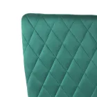 6 Lounge Chairs in Green Velvet Effect Microfiber Fabric - Calabria Viadurini