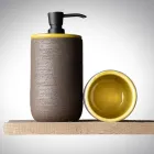 Bathroom Accessories in Yellow Refractory Clay Made in Italy - Antonella Viadurini