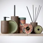 Green Bathroom Accessories in Refractory Clay Made in Italy - Antonella Viadurini