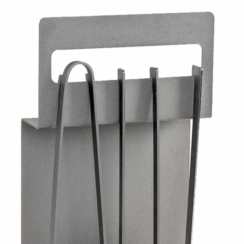 Fireplace Accessories in Colored Steel Made in Italy 4 Pieces - Rachel Viadurini