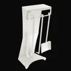 Fireplace Accessories in Painted Steel Made in Italy 3 Pieces - Virgil Viadurini