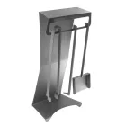 Fireplace Accessories in Painted Steel Made in Italy 3 Pieces - Virgil Viadurini