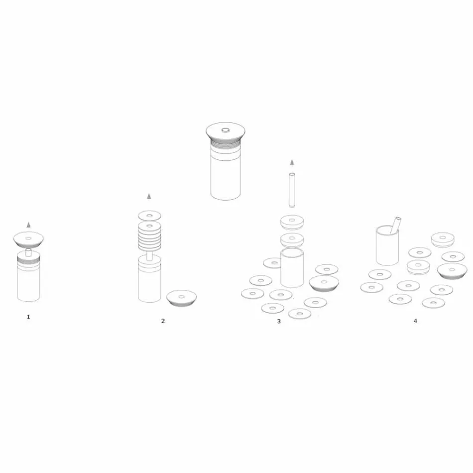 Aperitif Accessories Cocktail Instruments in Marble, Wood and Steel - Norman Viadurini