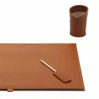 Desk Accessories in Regenerated Leather 5 Pieces Made in Italy - Aristotle Viadurini