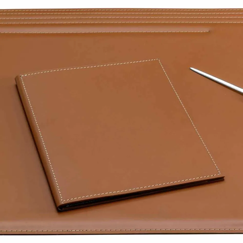Desk Accessories in Regenerated Leather 5 Pieces Made in Italy - Ebe Viadurini
