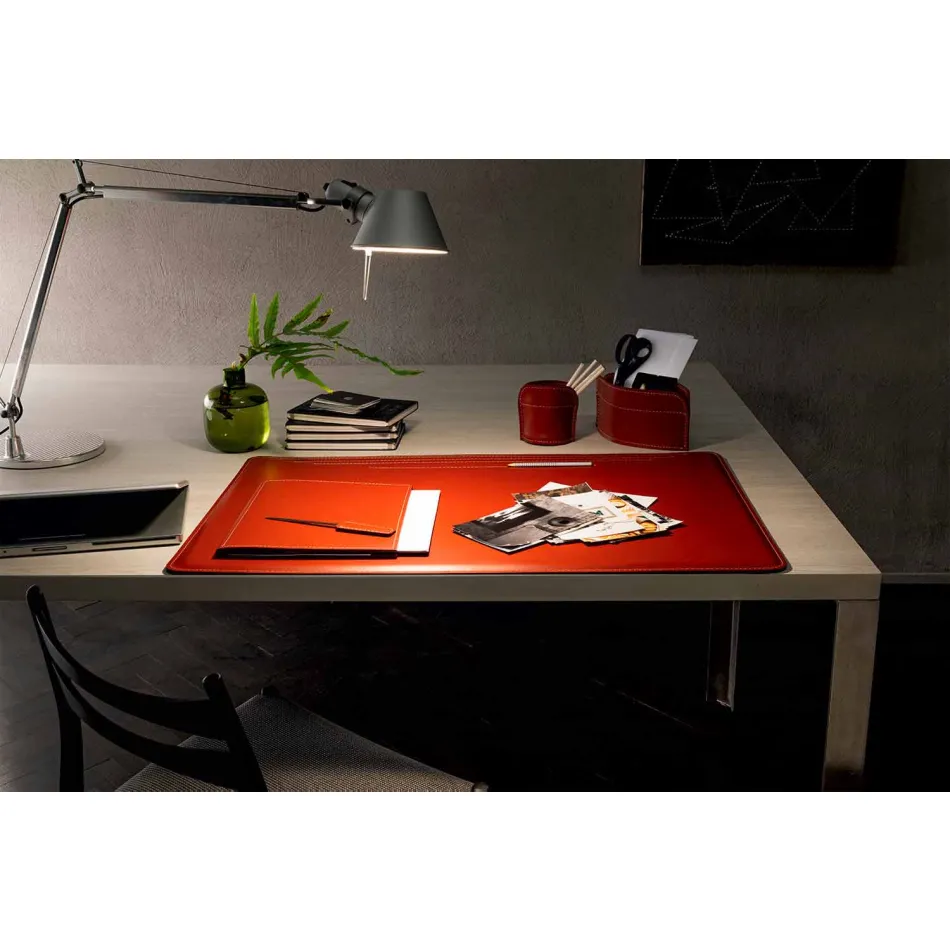 Desk Accessories in Regenerated Leather 5 Pieces Made in Italy - Ebe Viadurini