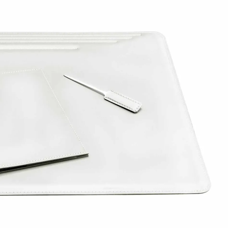 Desk Accessories in Regenerated Leather 5 Pieces Made in Italy - Ebe Viadurini