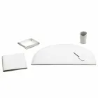 Desk Accessories in Regenerated Leather 5 Pieces Made in Italy - Medea Viadurini