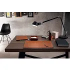 Accessories 5 Piece Regenerated Leather Desk Made in Italy - Ascanio Viadurini
