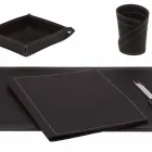 Accessories 5 Piece Regenerated Leather Desk Made in Italy - Ascanio Viadurini