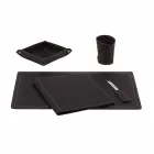 Accessories 5 Piece Regenerated Leather Desk Made in Italy - Ascanio Viadurini