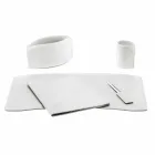 Accessories 5 Piece Regenerated Leather Desk Made in Italy - Brando Viadurini