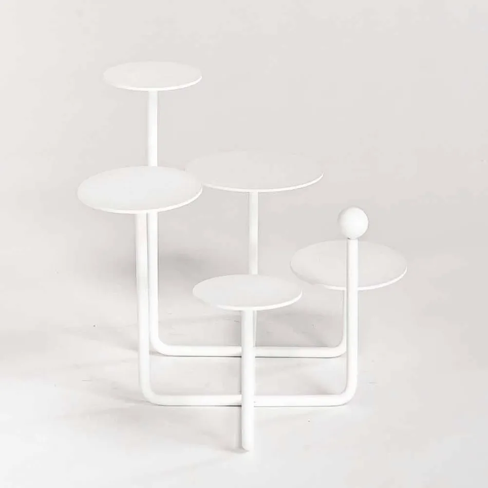 Design Sweets Stand in Painted Steel Made in Italy - Pennellope Viadurini