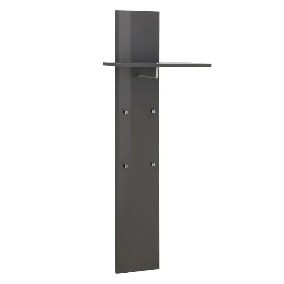 Hallway Coat Rack in White or Anthracite Glossy Wood - Emanuelito Viadurini