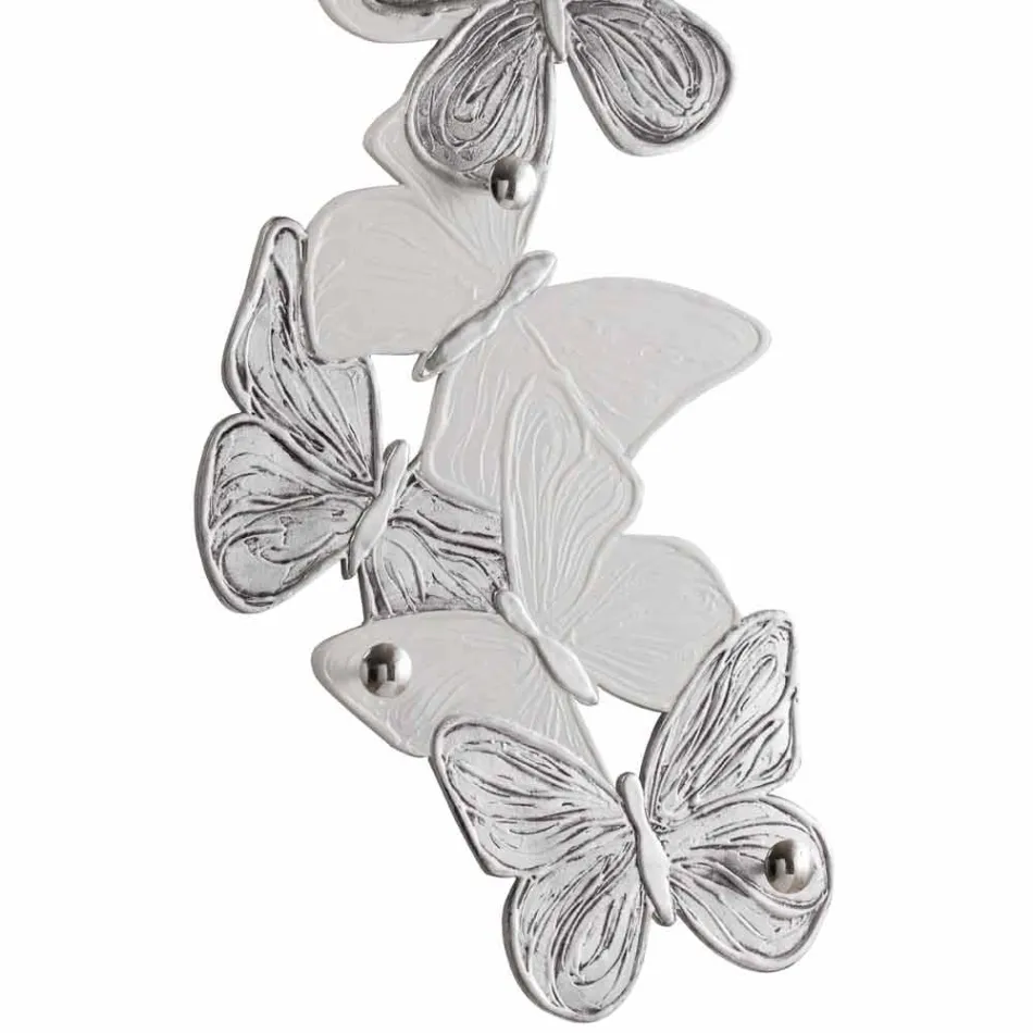 Wall hanger with design butterflies 5pomelli made in Italy Brice Viadurini